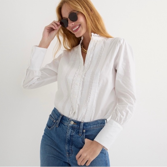 J. Crew Tops - NWT J.Crew Lace-front button-up shirt size 6